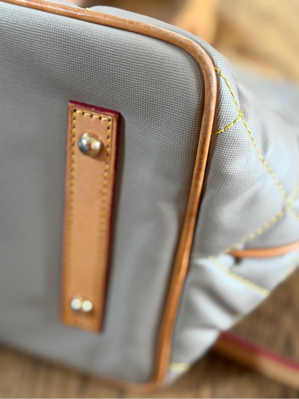 Dooney & Bourke Quilted Nylon Satchel with Leather Trim - Picture 6 of 11